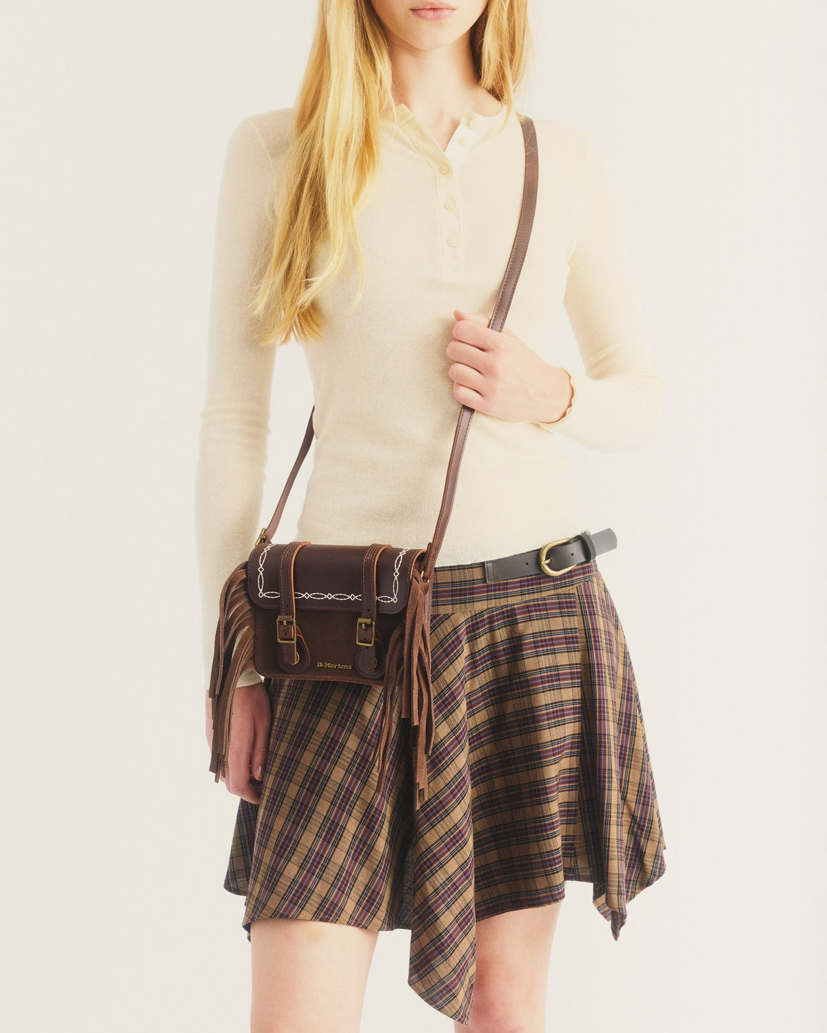 7 Inch Desert Rodeo Leather & Suede Satchel - view 2