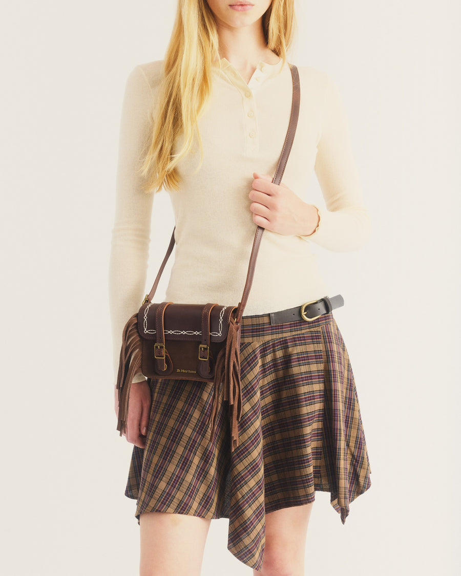 7 Inch Desert Rodeo Leather & Suede Satchel - view 2