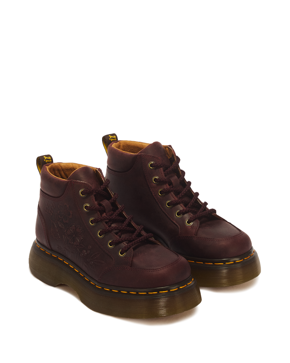 Buzz Floral Emboss Analine Leather Boots - view 5