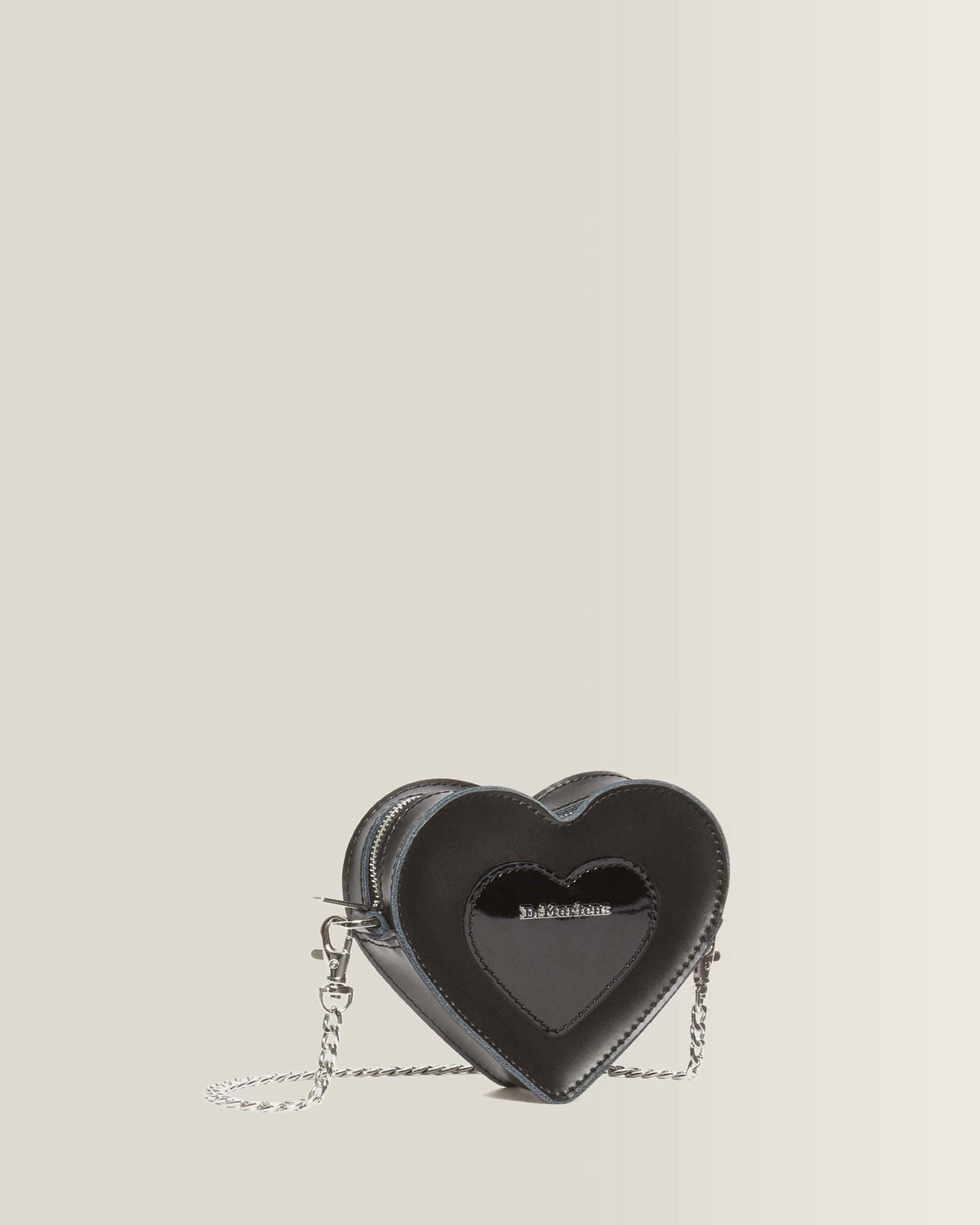 Mini Heart Shaped Kiev & Patent Leather Bag - view 5