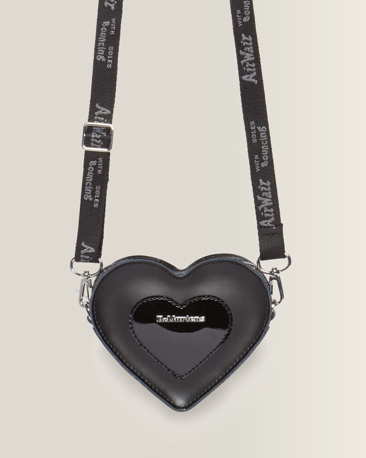 Mini Heart Shaped Kiev & Patent Leather Bag - view 3